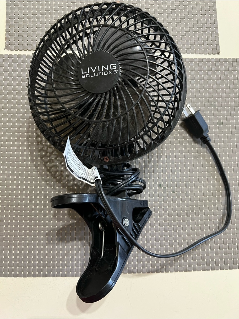 Black Clip-On Desk Fan - Portable Cooling
